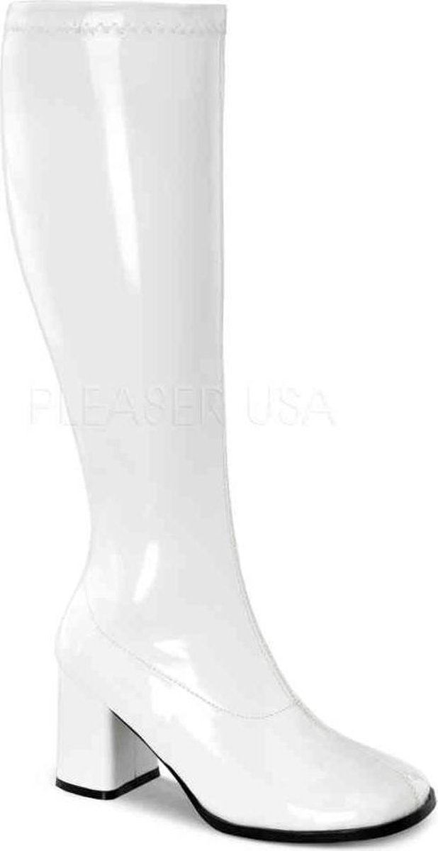 EU 42,5 = US 12 | GOGO-300WC | 3 Block Heel Wide Width, Plus Size Boot, Side Zip